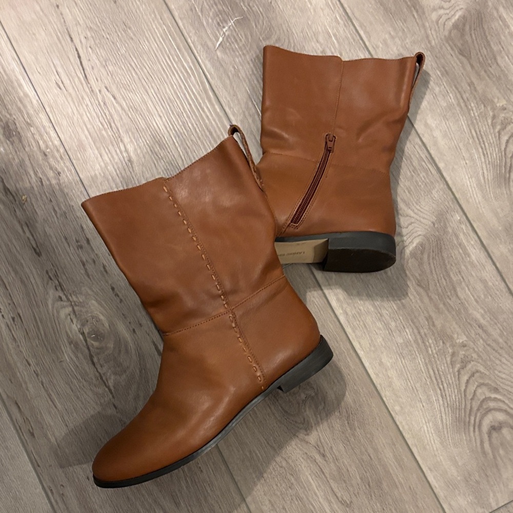 Lands' End Tan Heeled Boots